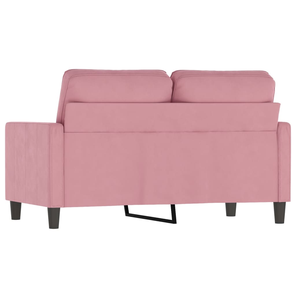 Dvosjed ružičasti 120 cm baršunasti