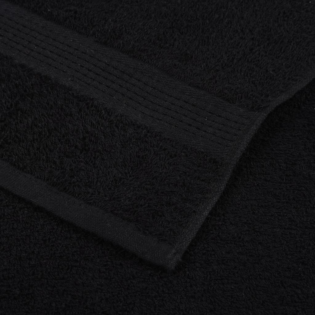 Ručnici za ruke FROGN 4 kom. Crni 50x100 cm 360 g/m²