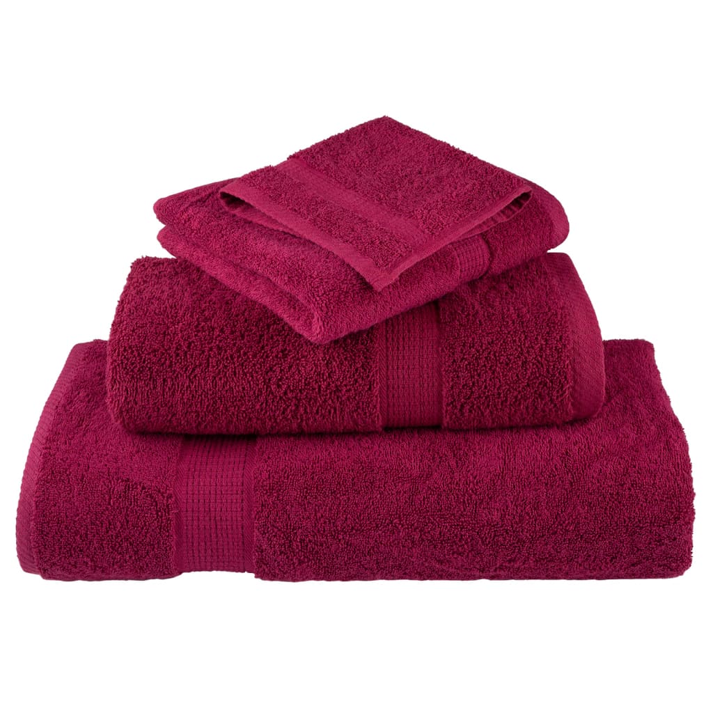 Premium ručnici za pranje SOLUND 2 kom. bordo 30x30 cm 600 g/m²