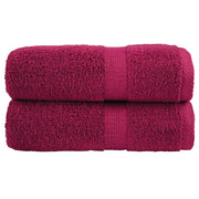 Premium ručnici za goste SOLUND 2 kom. bordo 30x50 cm 600 g/m²