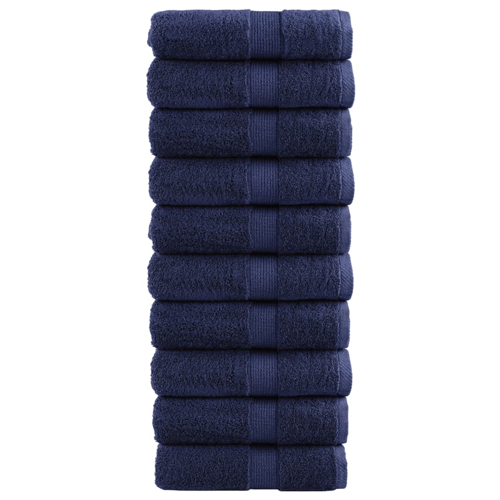 Premium ručnici za goste SOLUND 10 kom. tamnoplave boje 30x50 cm 600 g/m²