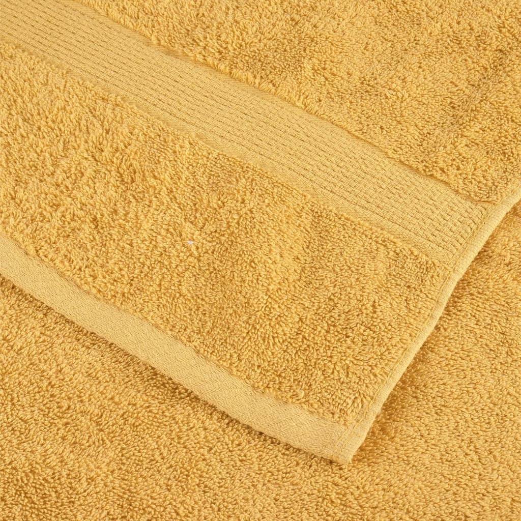 Premium ručnici za pranje SOLUND 4 kom zlatne boje 30x30 cm 600 g/m²