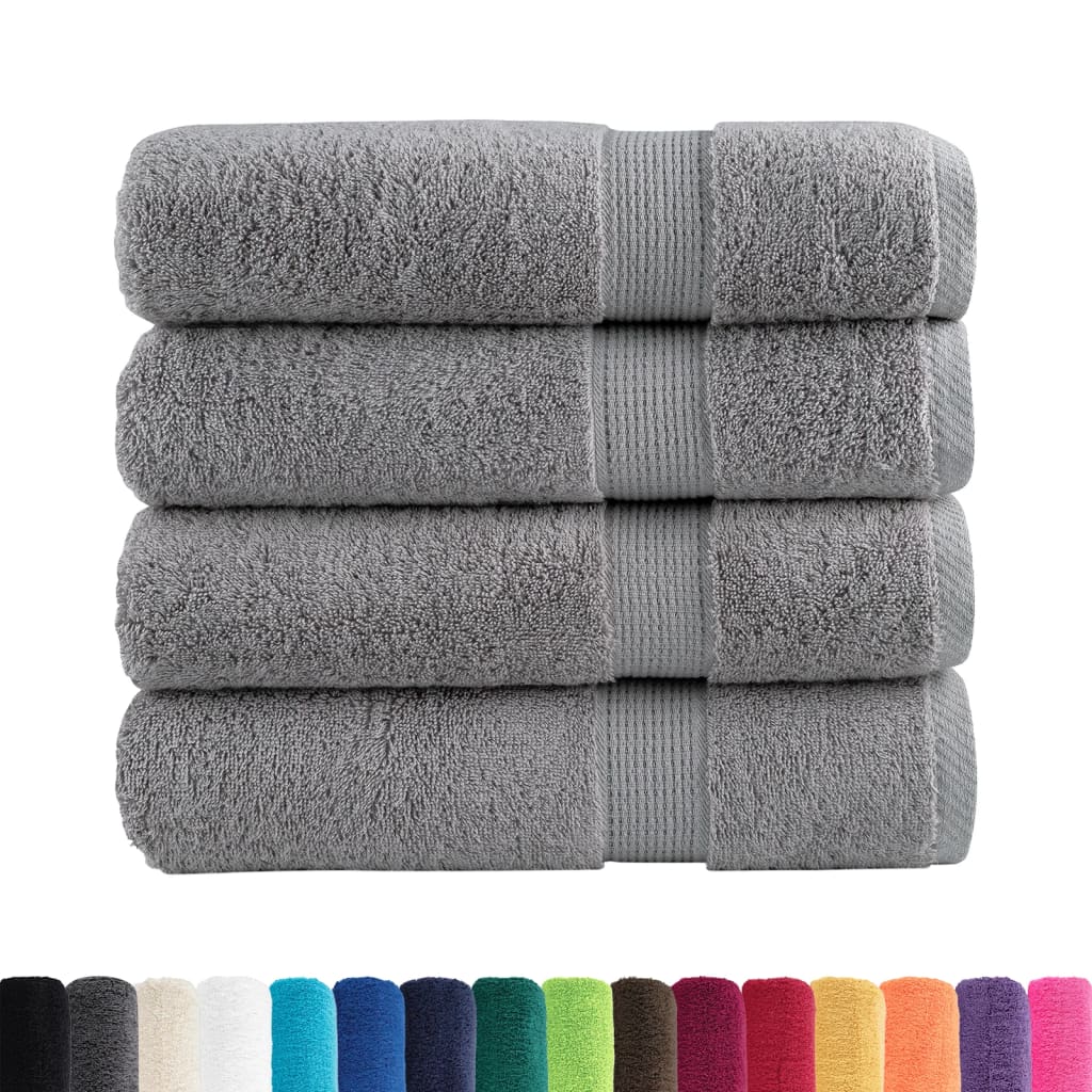 Premium ručnici za ruke SOLUND 4 kom. sivi 50x100 cm 600 g/m²