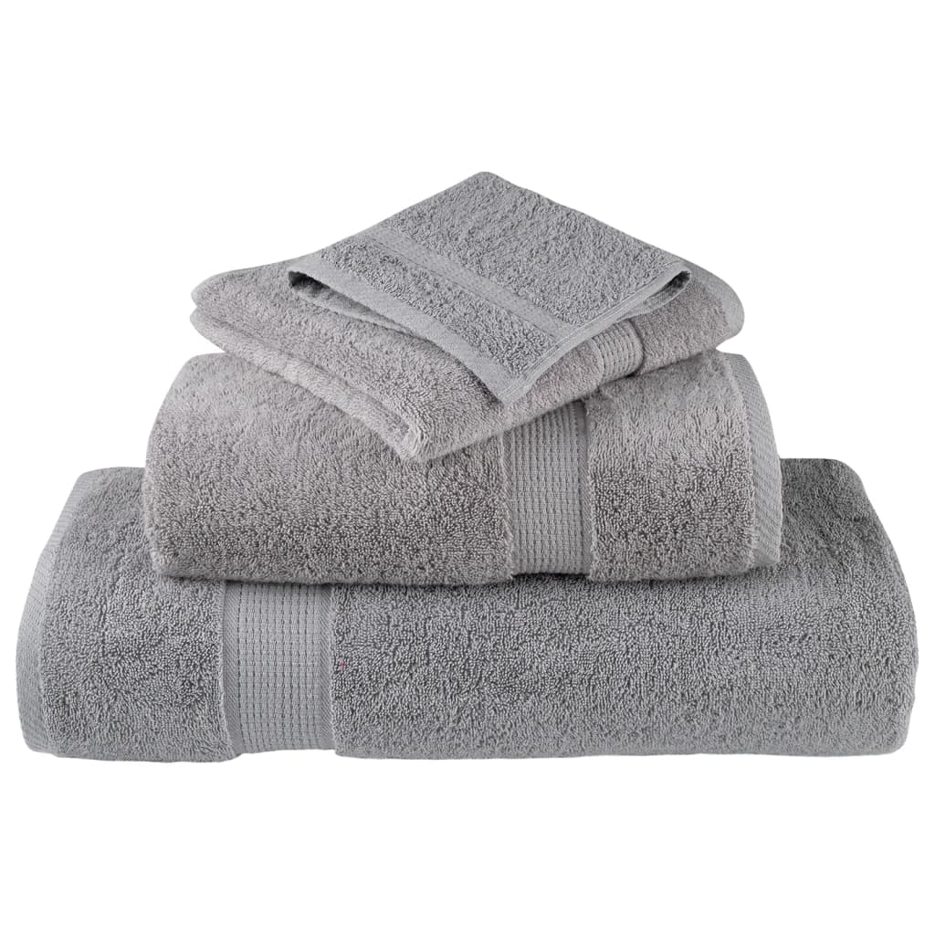 Premium ručnici za ruke SOLUND 4 kom. sivi 50x100 cm 600 g/m²