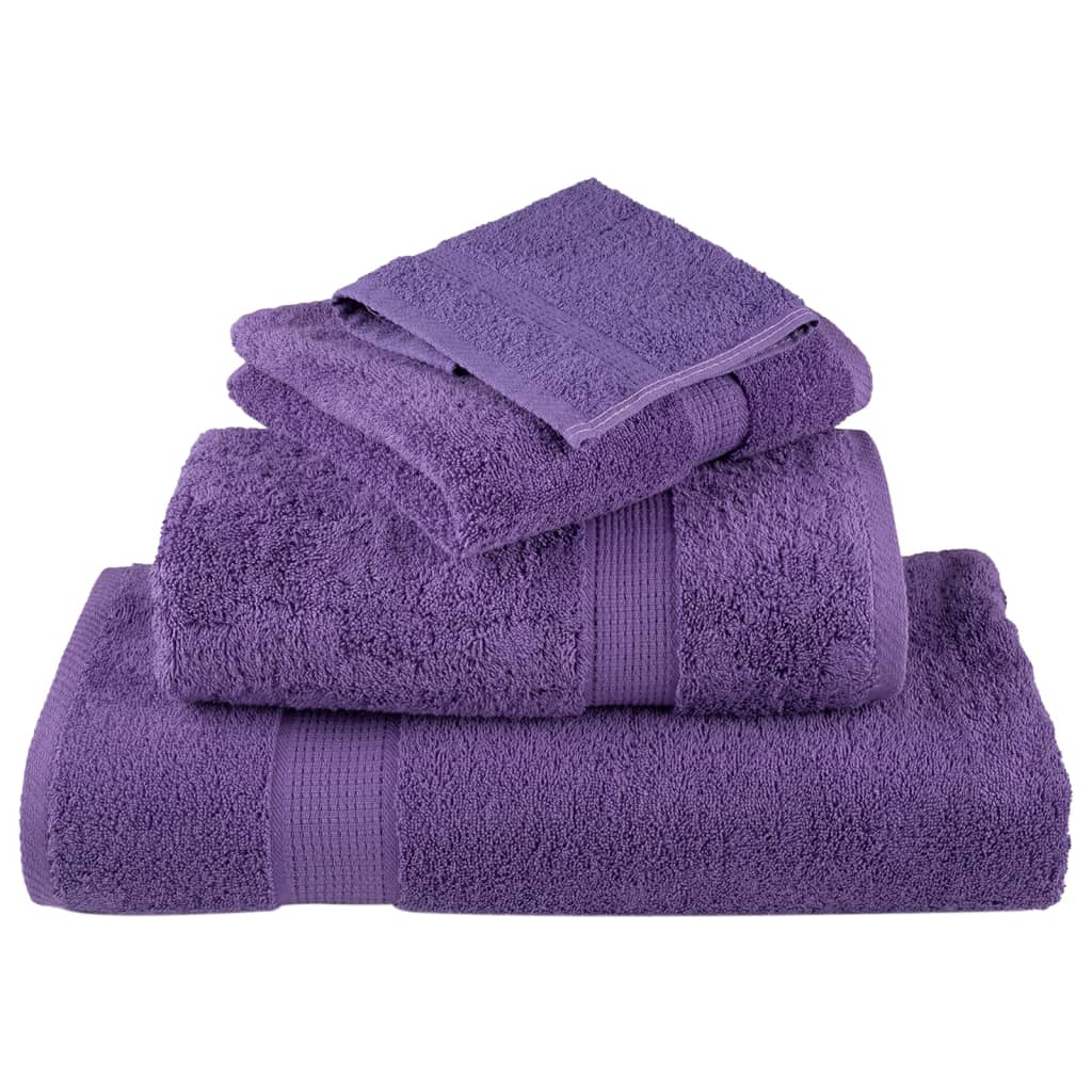 Premium ručnici za goste SOLUND 4 kom. ljubičasti 30x50 cm 600 g/m²