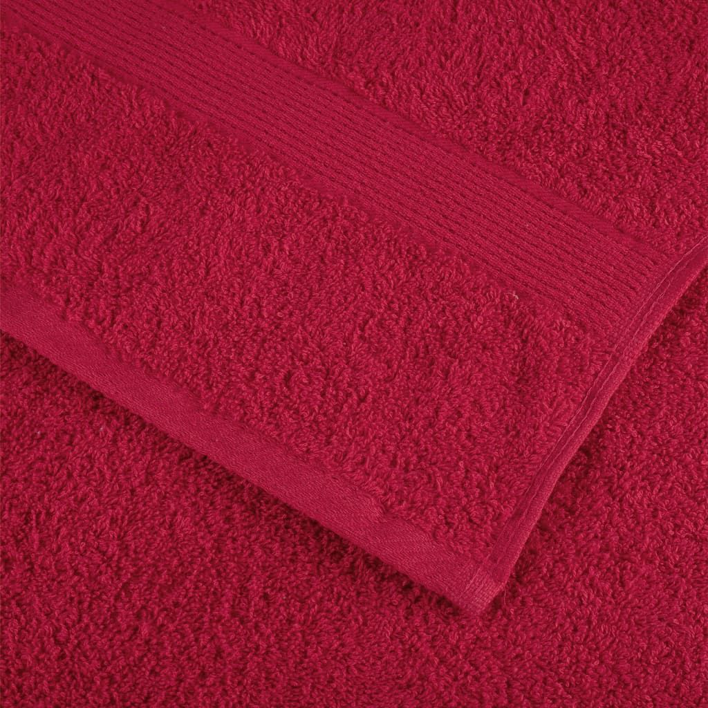 Ručnici SOLUND 10 kom crveni 100 x 200 cm 600 gsm