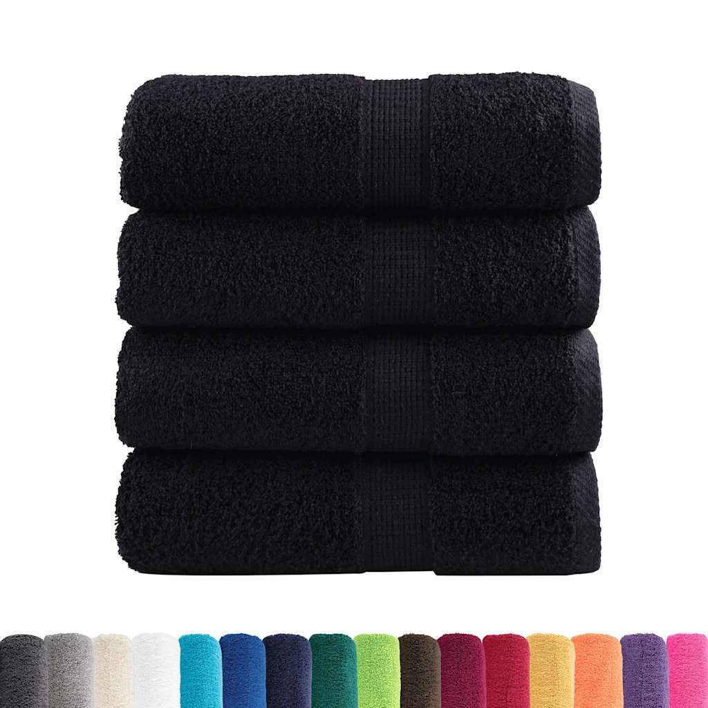 Premium ručnici za goste SOLUND 4 kom. crni 30x50 cm 600 g/m²