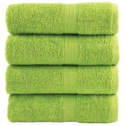 Premium ručnici za pranje SOLUND 4 kom. jabukasto zelene 30x30 cm 600 g/m²