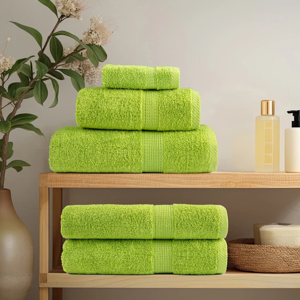 Premium ručnici za goste SOLUND 2 kom. zelene boje jabuke 30x50 cm 600 g/m²