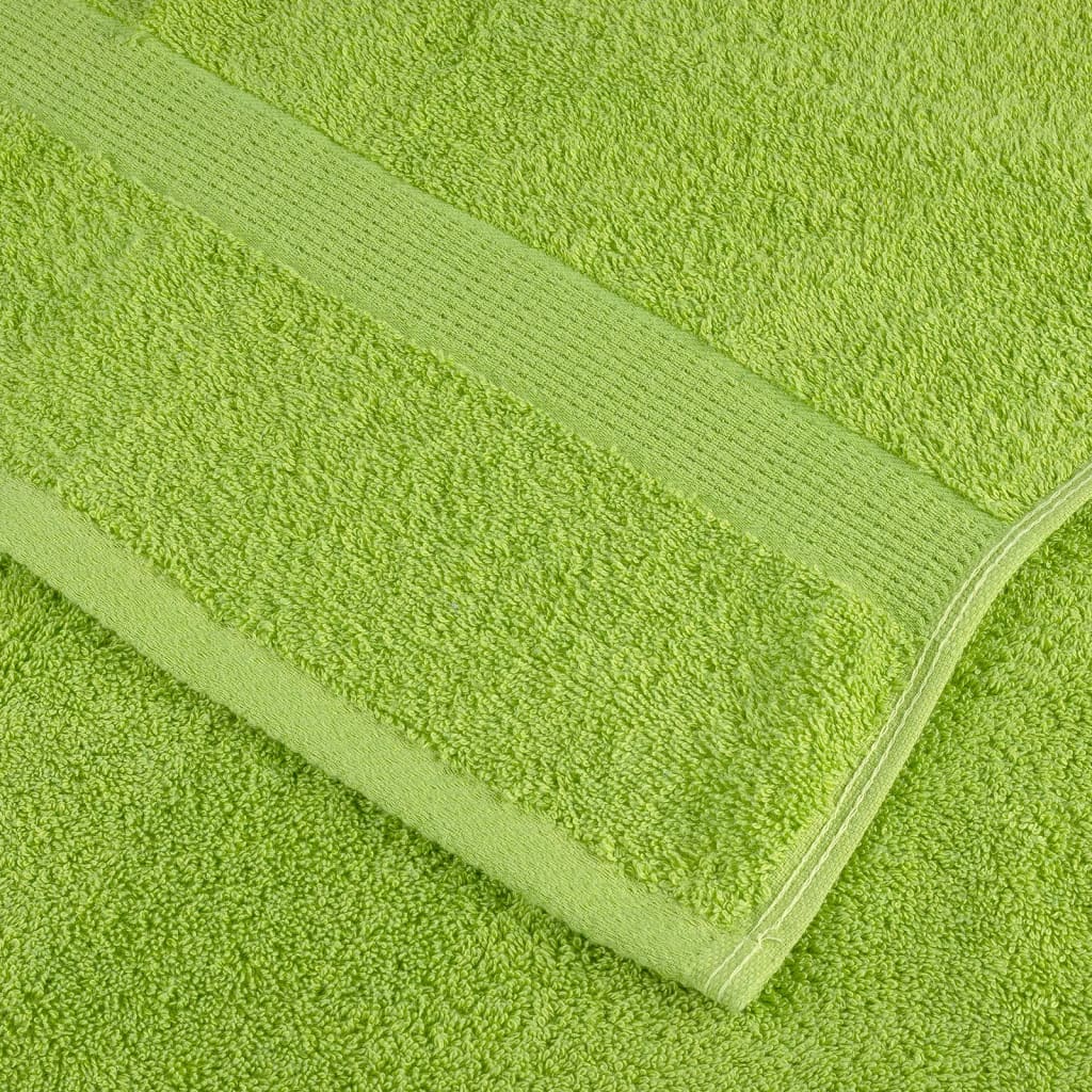 Premium ručnici za goste SOLUND 4 kom. zelene boje jabuke 30x50 cm 600 g/m²