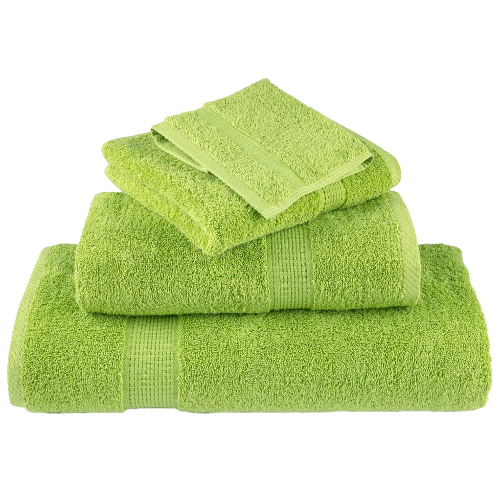 Premium ručnici za ruke SOLUND 2 kom. zelene boje jabuke 50x100 cm 600 g/m²
