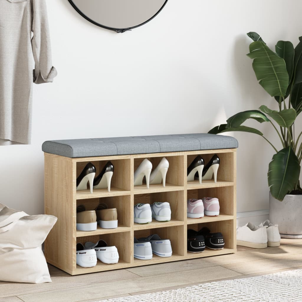Klupa za cipele Sonoma hrast 82x32x50 cm Konstruirano drvo