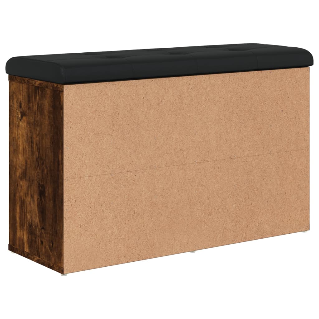 Klupa za cipele boja dimljenog hrasta 82x32x50 cm drvena