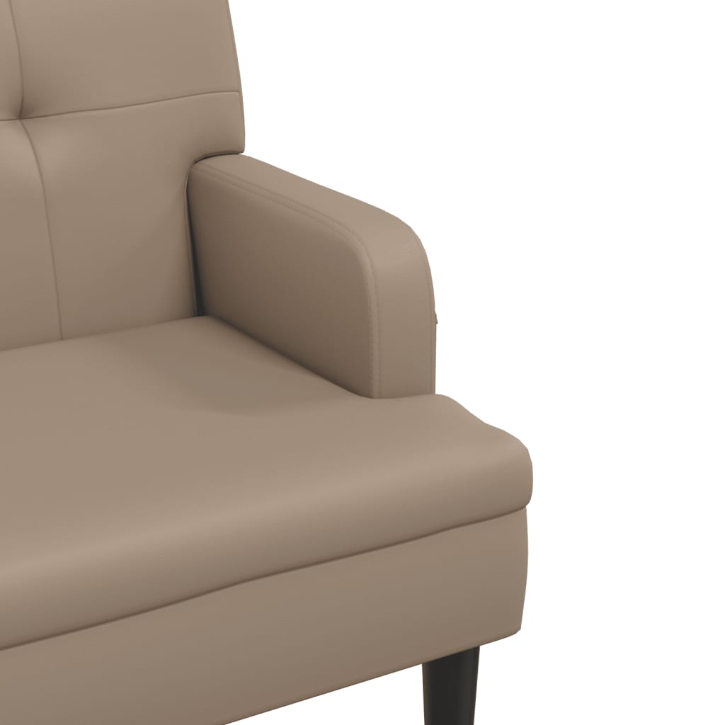 Klupa s naslonom boja cappuccina 112x65,5x75 cm od umjetne kože