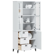 Visoka komoda VIKEN bijela 80 x 40 x 190 cm od masivne borovine