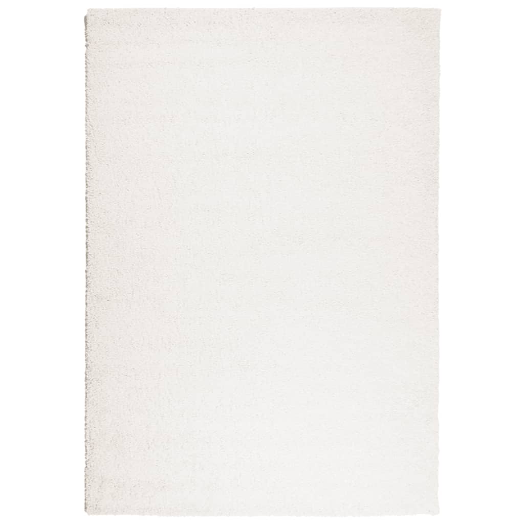 Čupavi tepih PAMPLONA visoka vlakna moderni krem 140 x 200 cm