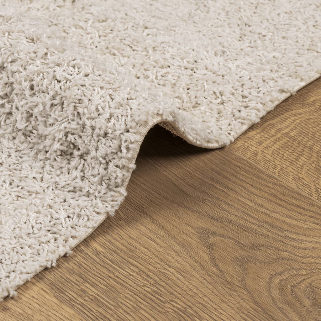 Čupavi tepih PAMPLONA visoka vlakna moderni krem 140 x 200 cm