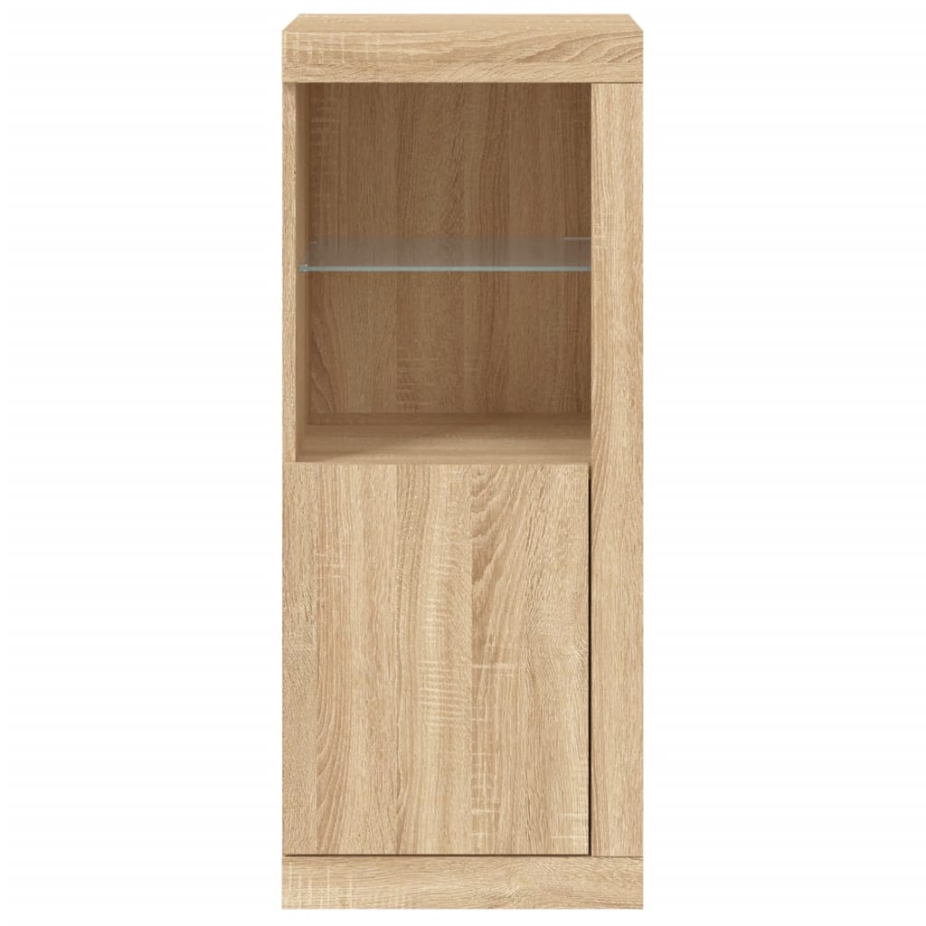 Komoda s LED svjetlima boja hrasta sonome 41x37x100 cm