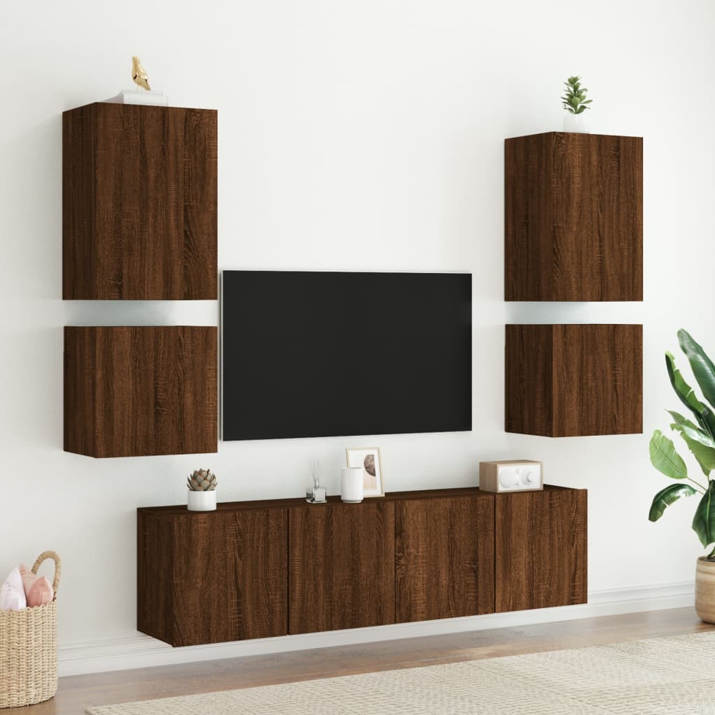 Zidni TV ormarići 2 kom boja hrasta 40,5x30x40 cm drveni