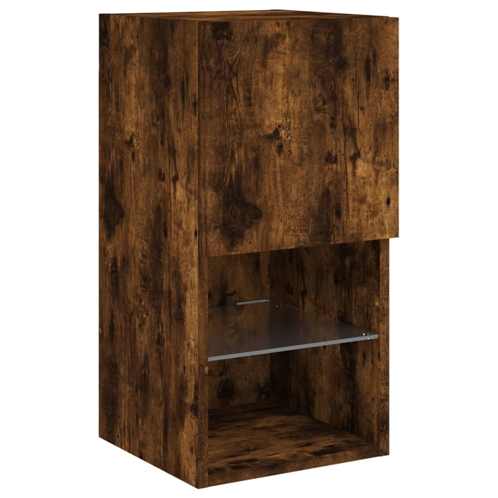 TV ormarići s LED svjetlima 2 kom boja hrasta 30,5x30x60 cm