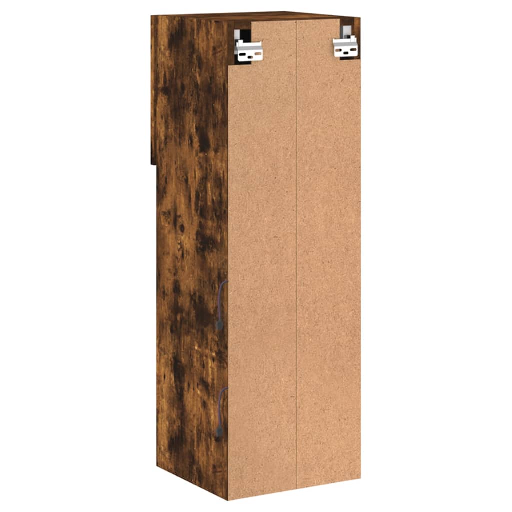 TV ormarić s LED svjetlima boja dimljenog hrasta 30,5x30x90 cm