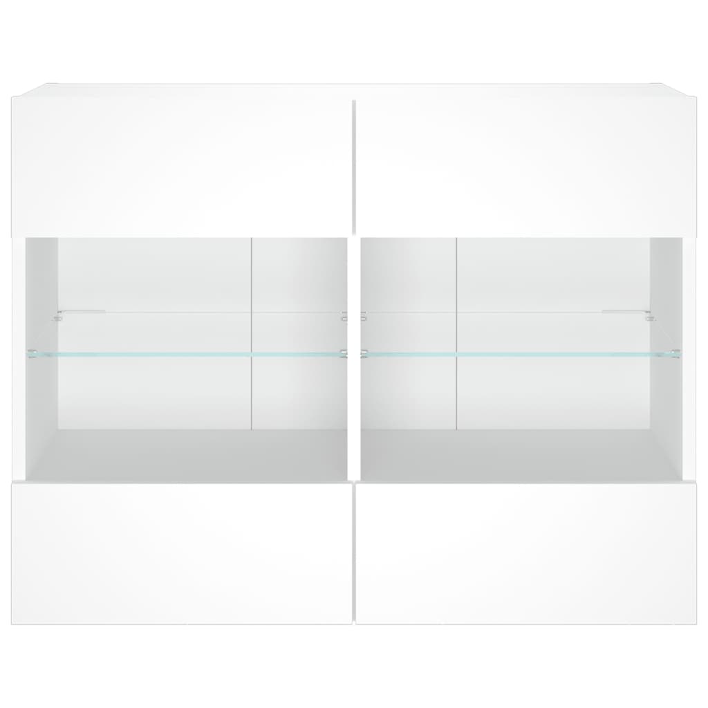 Zidni TV ormarić s LED svjetlima bijeli 78,5x30x60,5 cm
