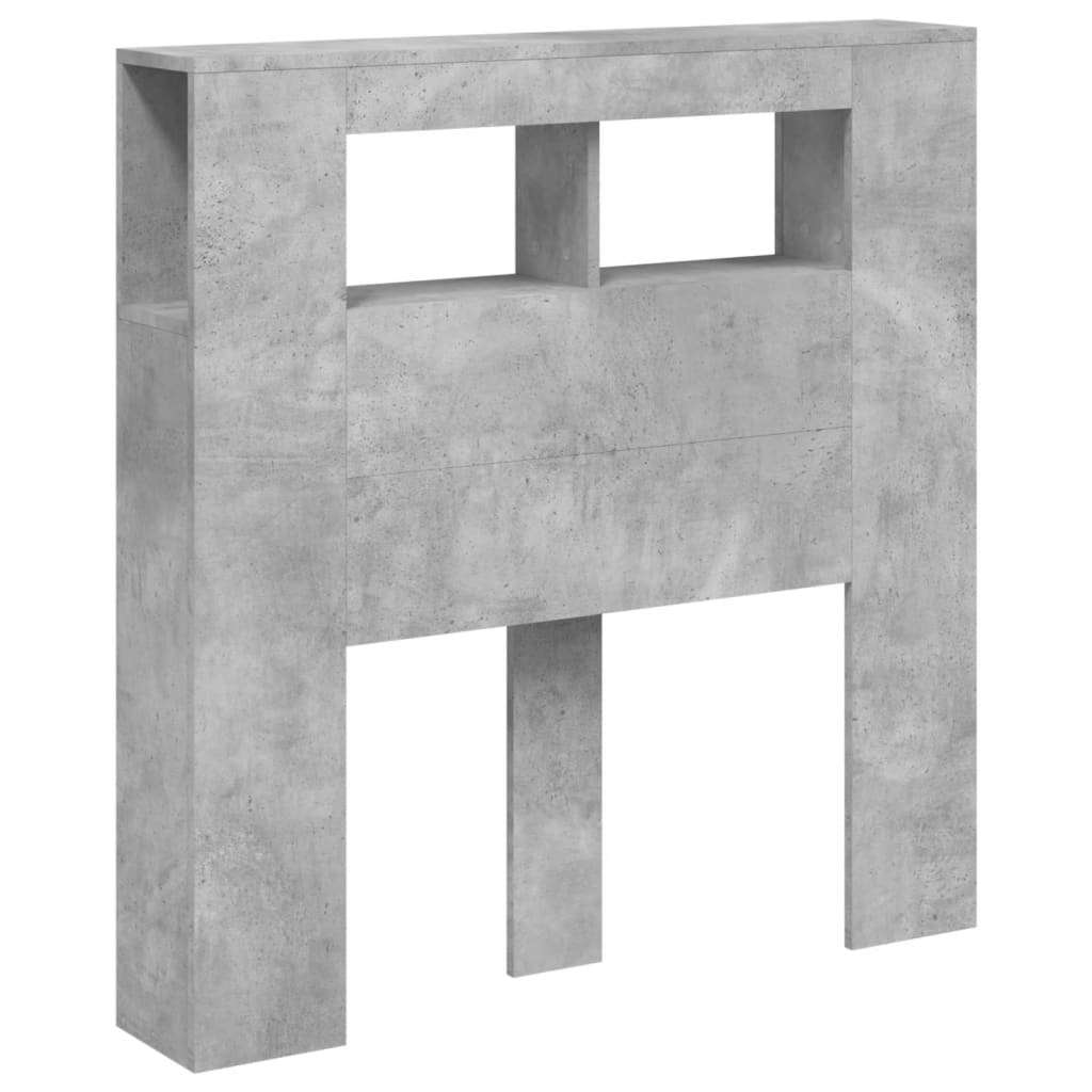 LED uzglavlje siva boja betona 100x18,5x103,5 cm