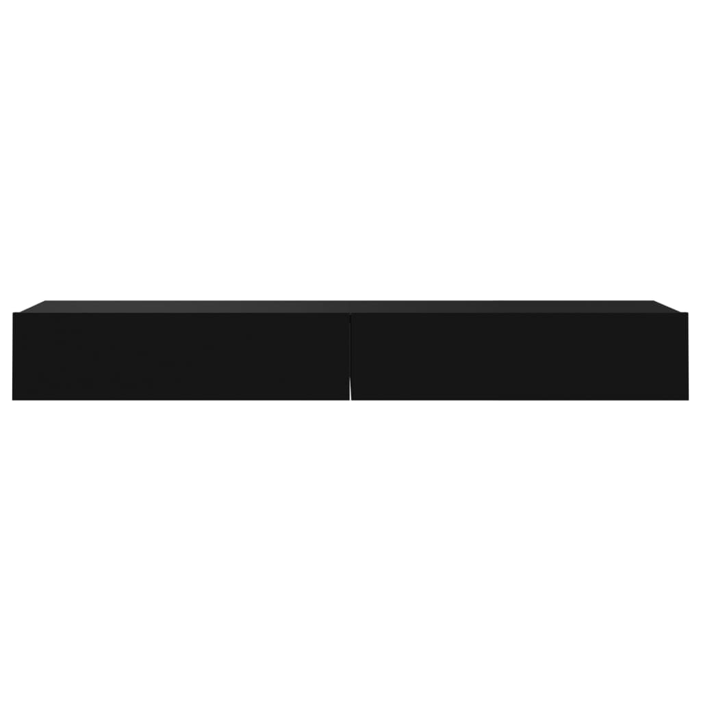 TV ormarići s LED svjetlima 2 kom crni 60 x 35 x 15,5 cm