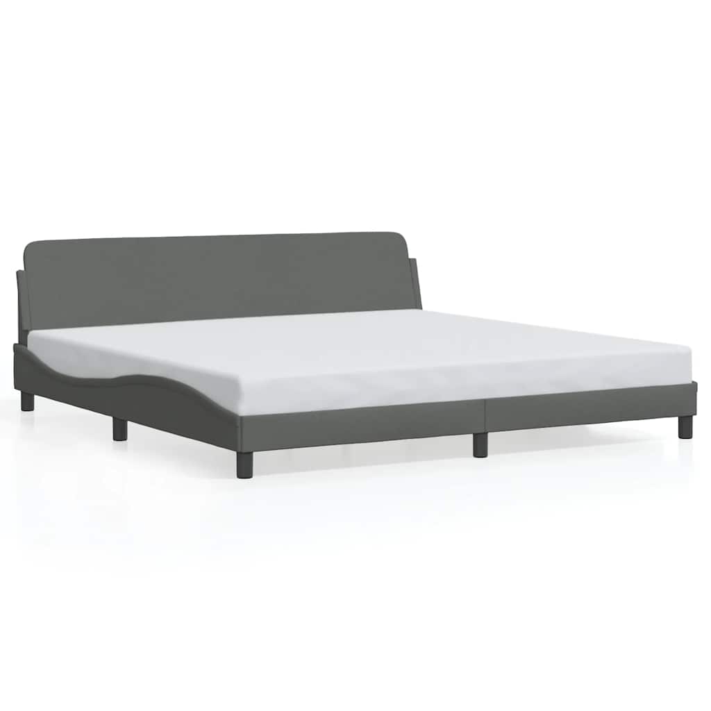 Okvir za krevet Dover tamnosivi 193 x 203 cm od tkanine