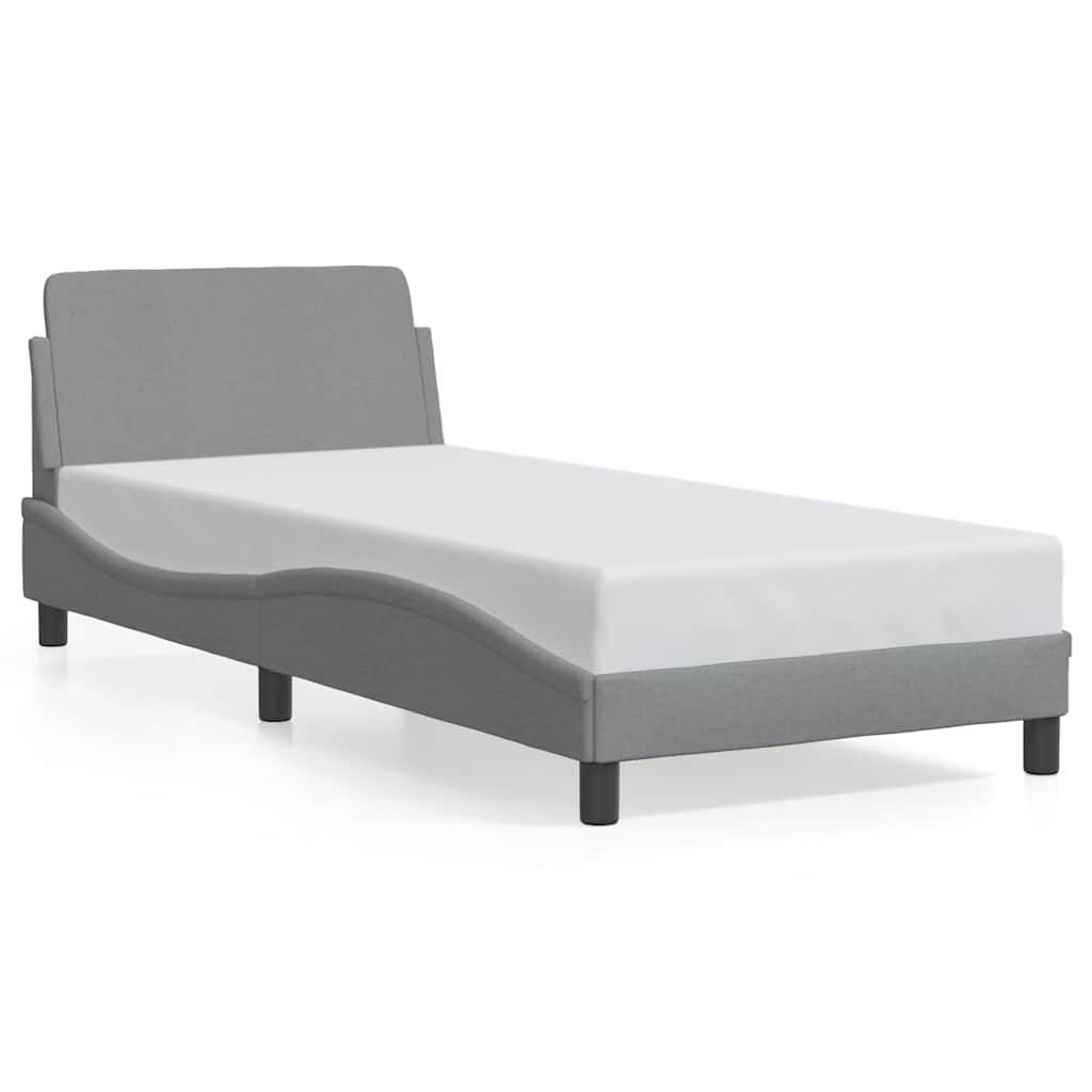Okvir za krevet Dover svijetlosivi 90x190 cm tkanina
