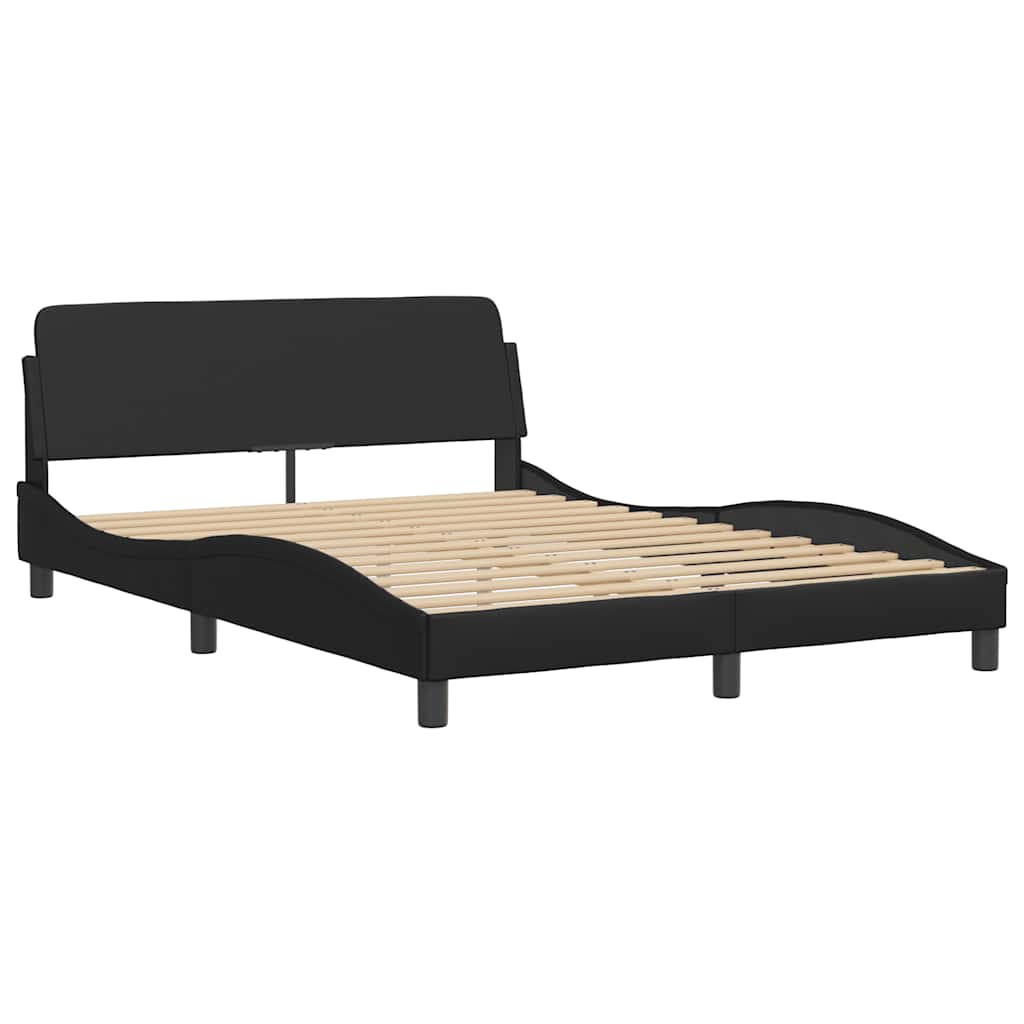 Okvir za krevet Dover Crni 135x190 cm Implicitna koža
