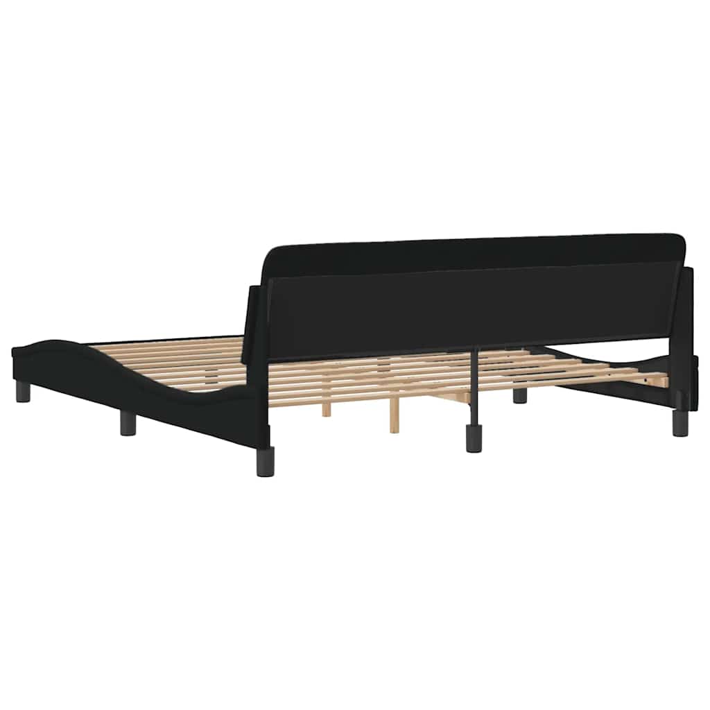 Okvir za krevet Dover Crni 180x200 cm Tkanina
