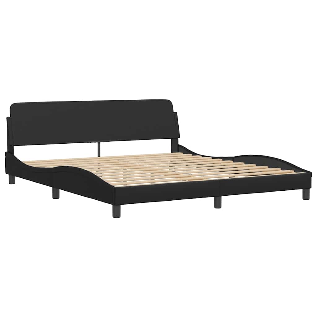 Okvir za krevet Dover Crni 180x200 cm Implicitna koža