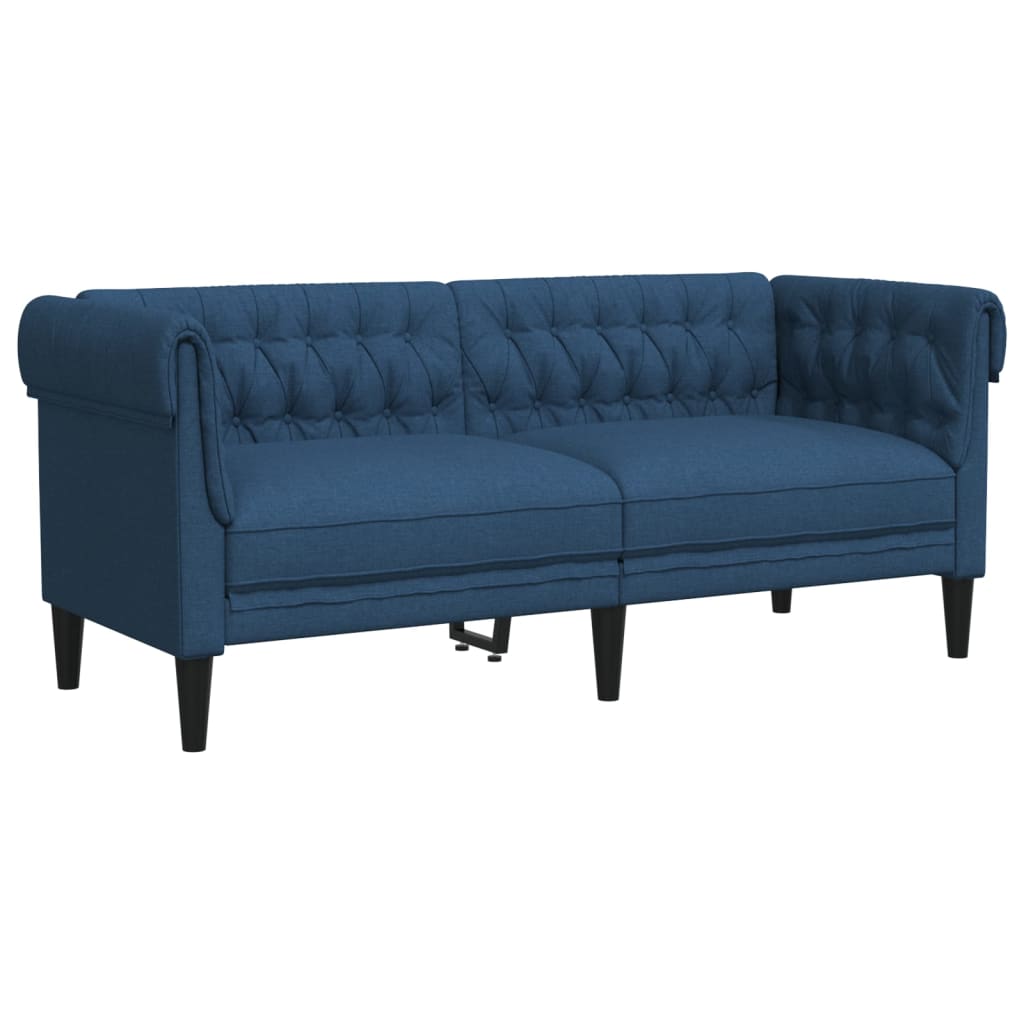 3-dijelni set sofa plavi od tkanine