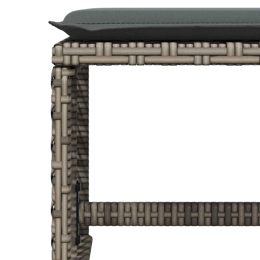17-dijelni vrtni blagovaonski set s jastucima poliratan sivi