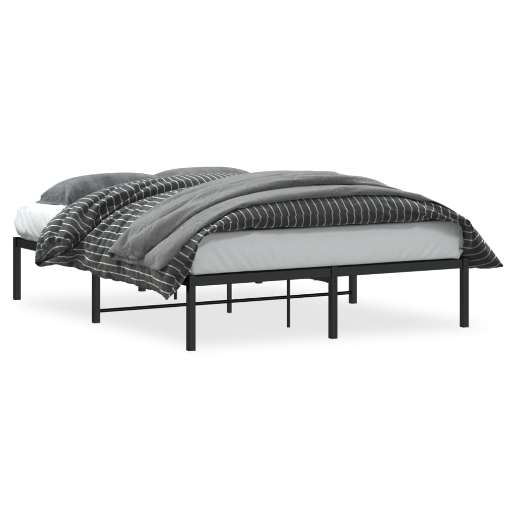 Metalni okvir za krevet crni 135x190 cm