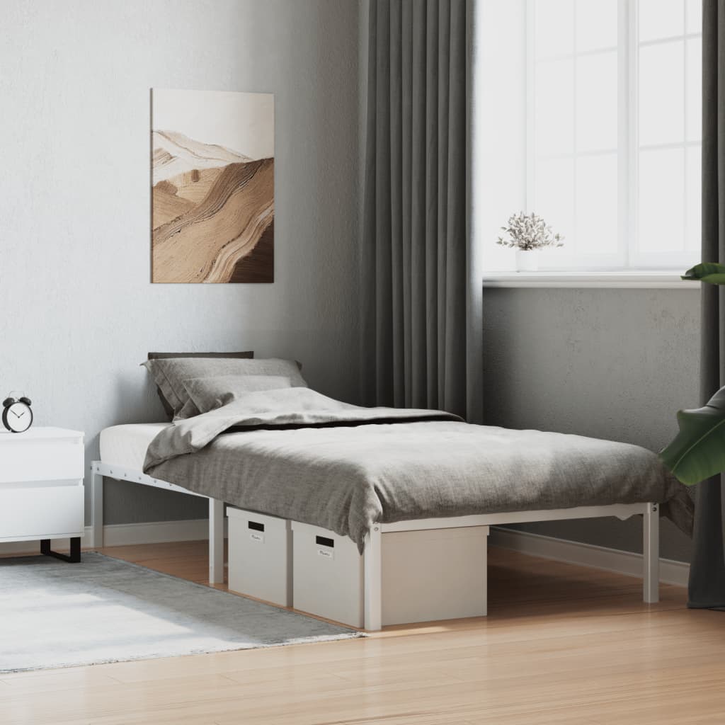 Metalni okvir za krevet bijeli 100x190 cm