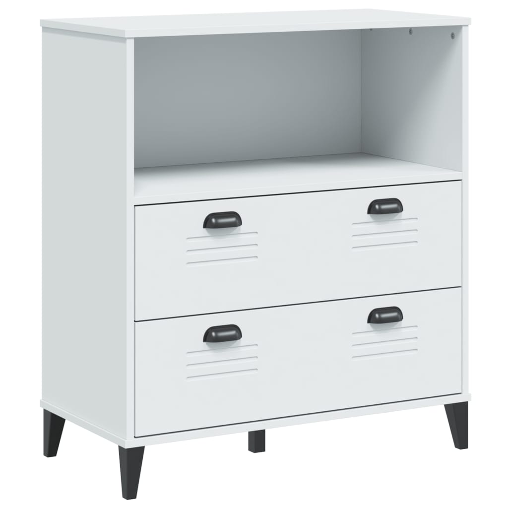 Regal za knjige VIKEN bijeli 80 x 40 x 90 cm konstruirano drvo