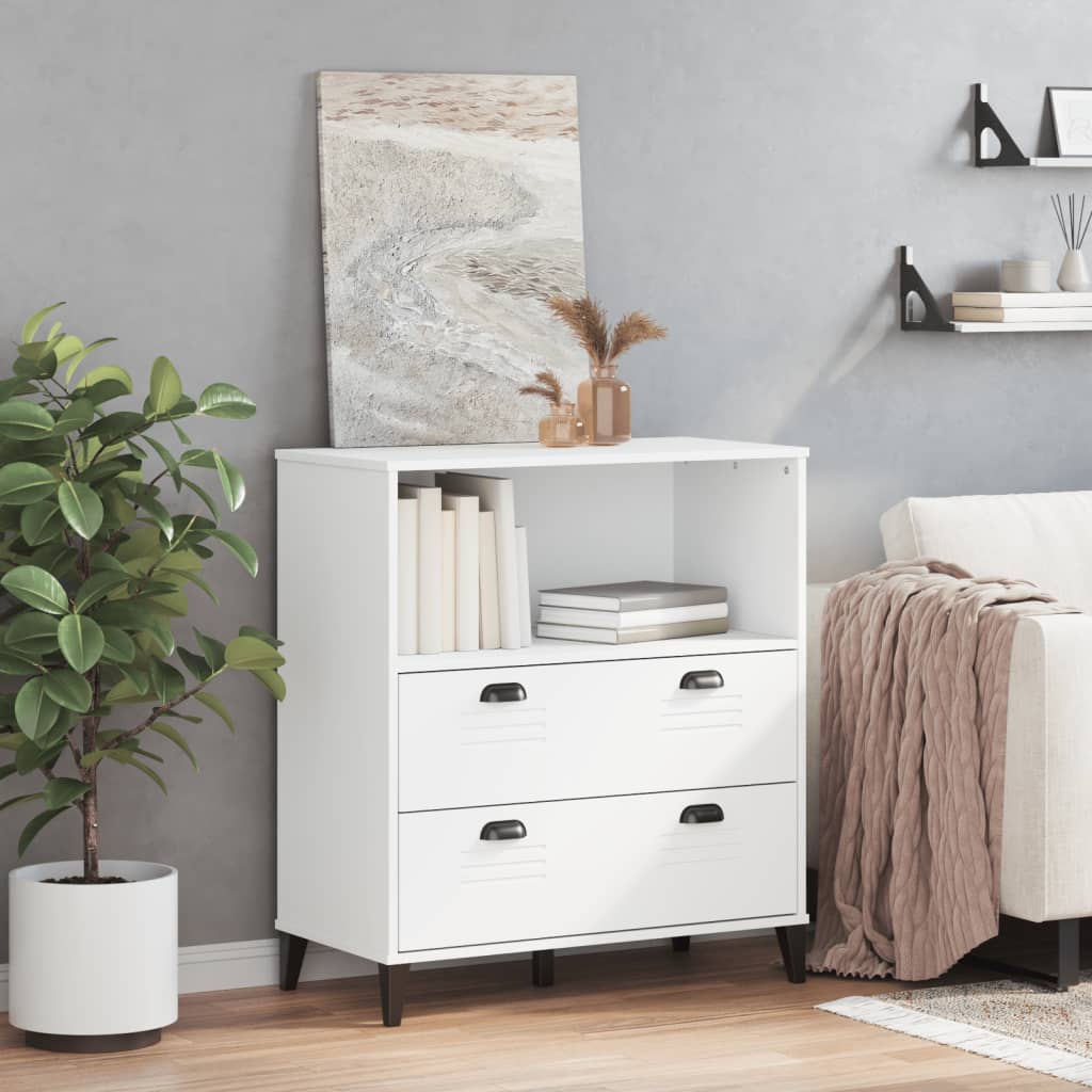Regal za knjige VIKEN bijeli 80 x 40 x 90 cm konstruirano drvo