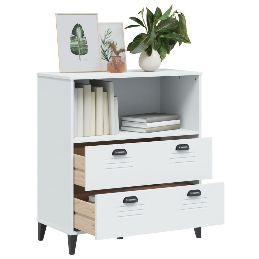 Regal za knjige VIKEN bijeli 80 x 40 x 90 cm konstruirano drvo