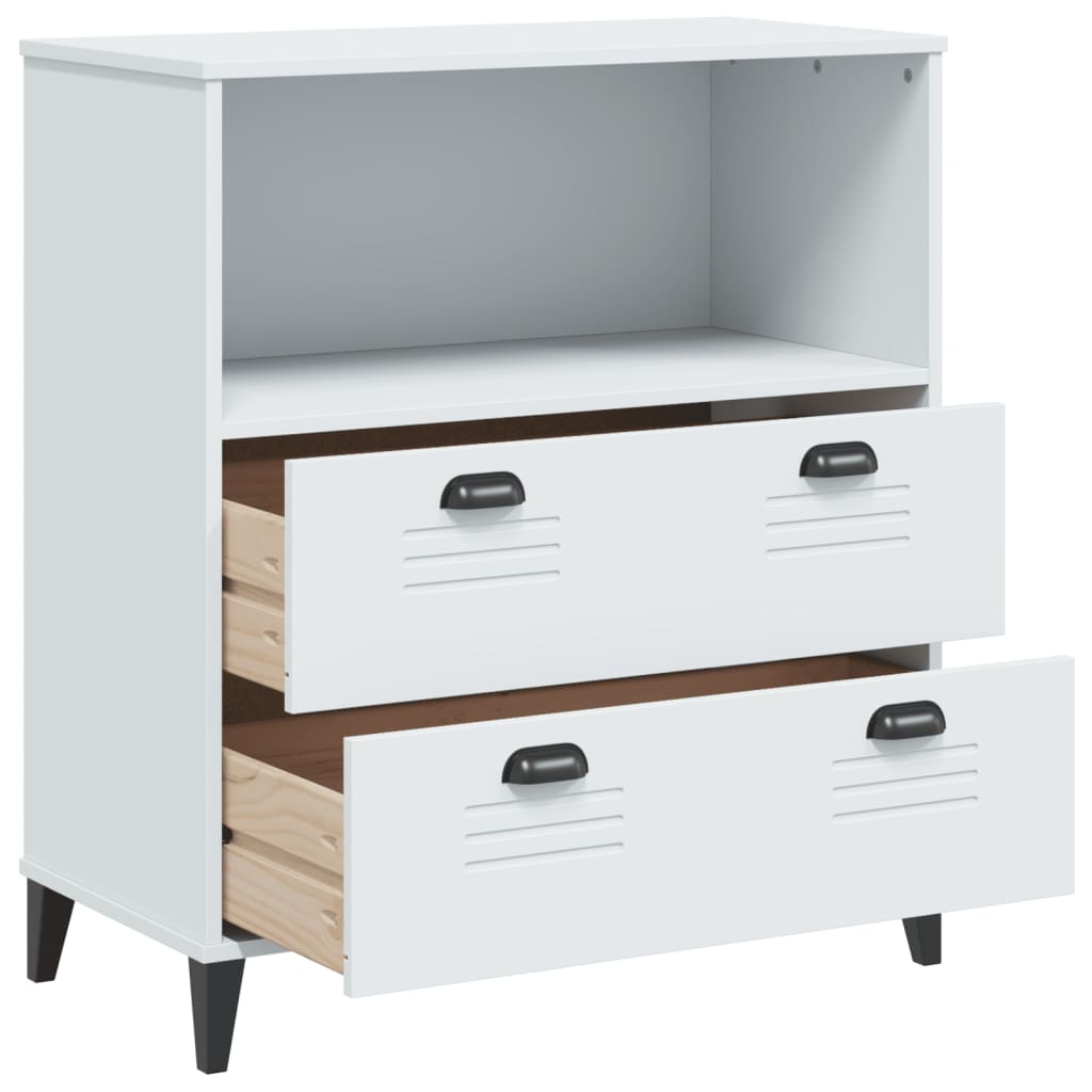Regal za knjige VIKEN bijeli 80 x 40 x 90 cm konstruirano drvo