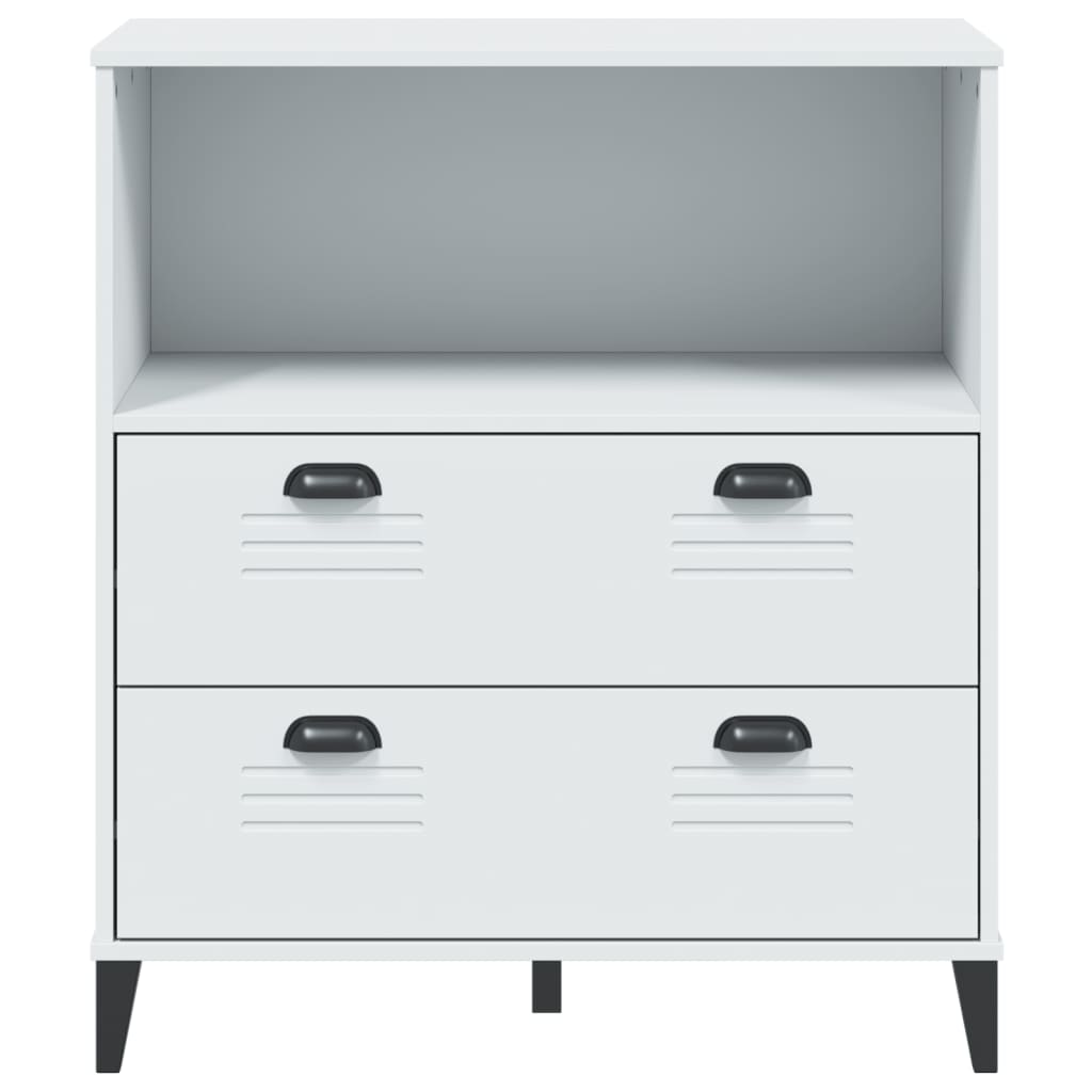 Regal za knjige VIKEN bijeli 80 x 40 x 90 cm konstruirano drvo
