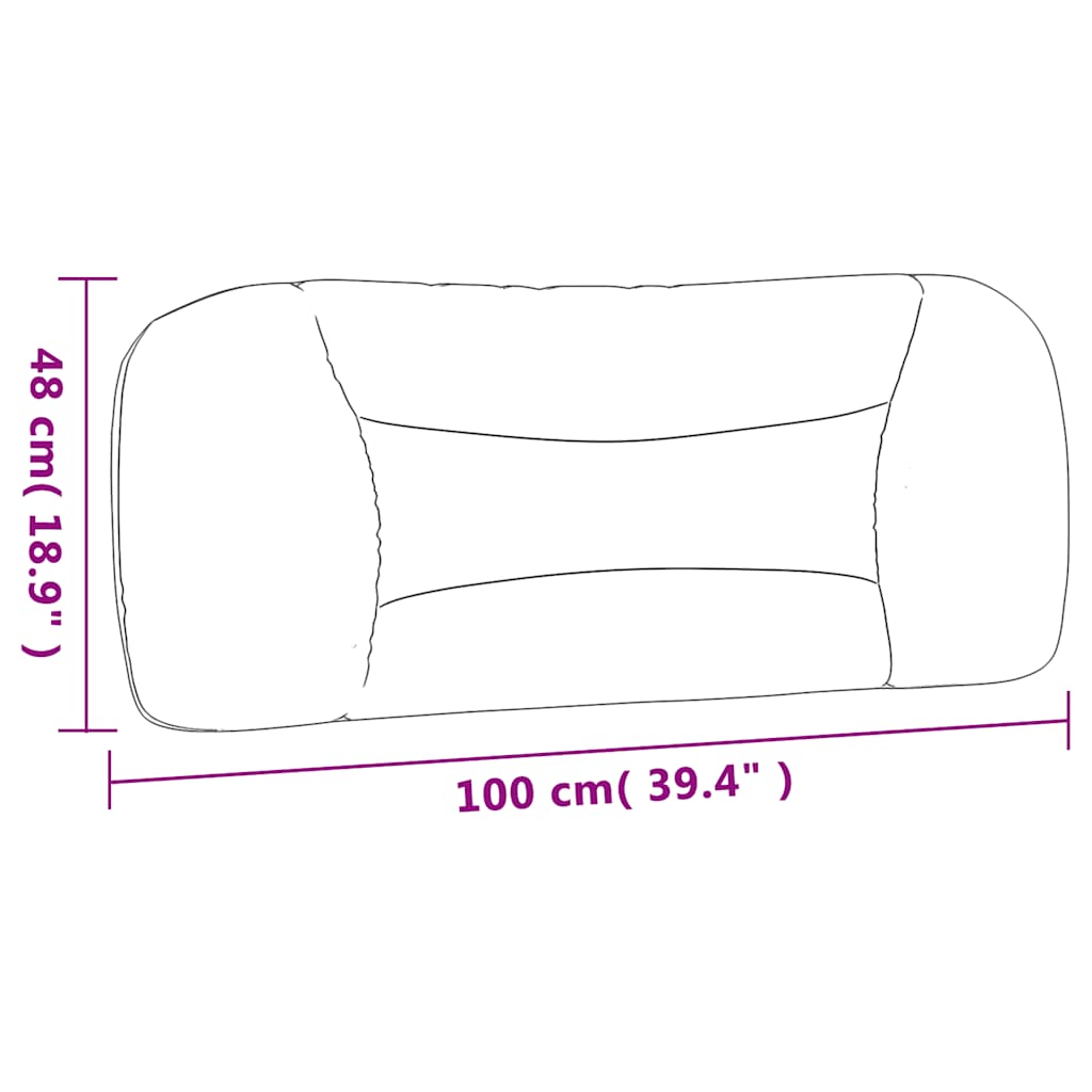 Jastuk za uzglavlje Hvar Crni 100 cm Implicitna koža