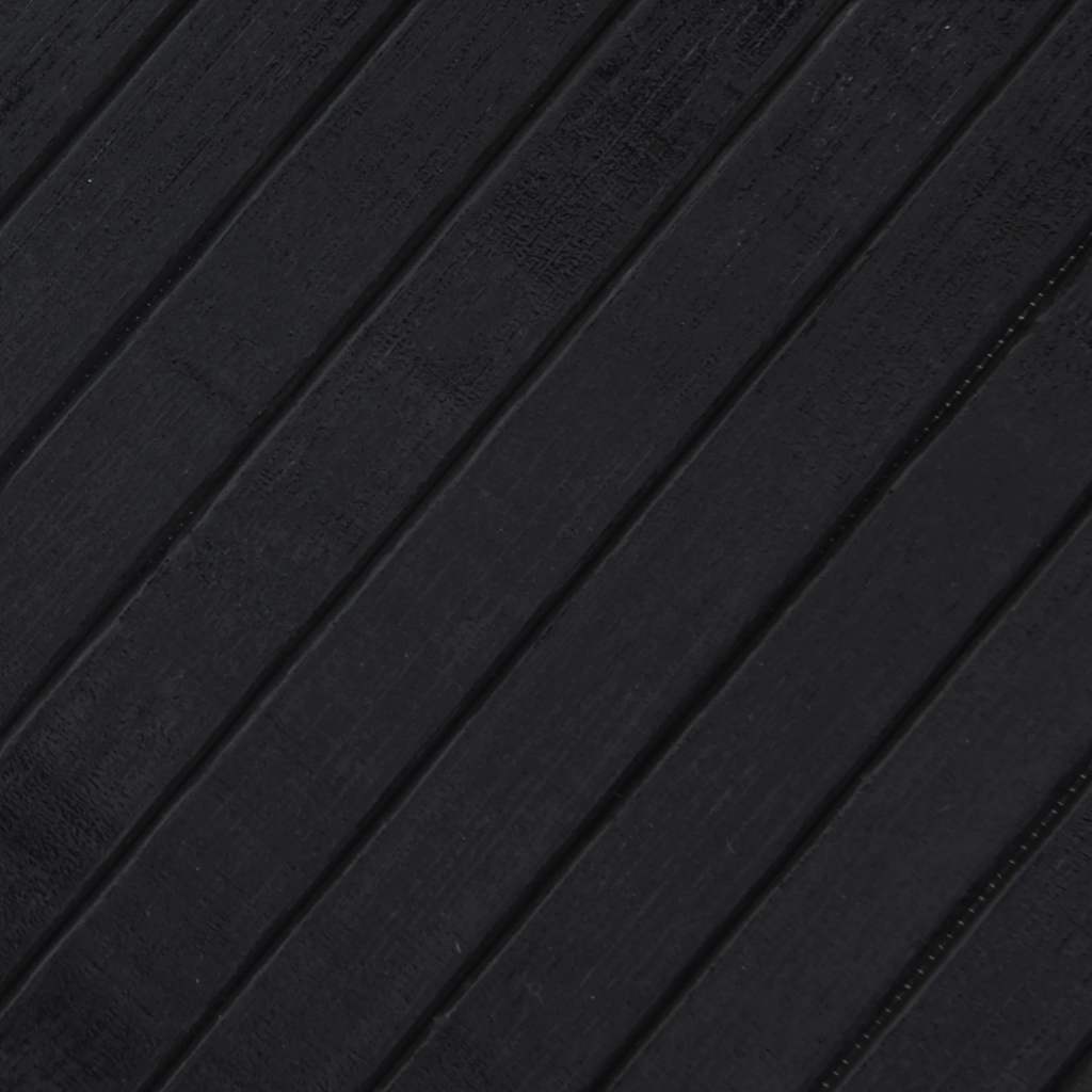 Pravokutni tepih crni 100x100 cm bambus