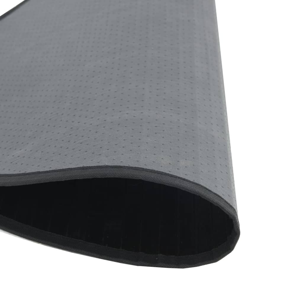 Okrugli tepih crni 60 cm bambus