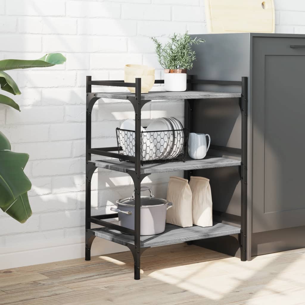 Kuhinjska kolica boja hrasta 50x35x75,5 cm konstruirano drvo