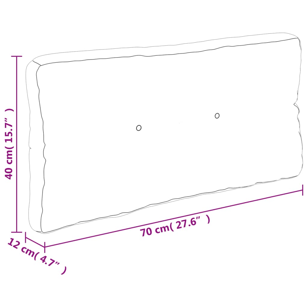 Jastuk za palete modri 70x40x12 cm od tkanine Oxford