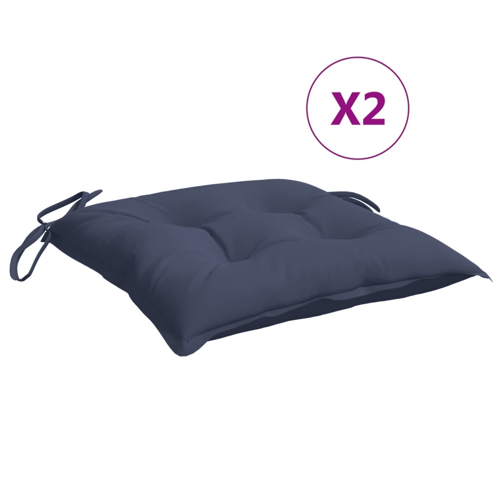 Jastuci za stolice 2 kom modri 50 x 50 x 7 cm od tkanine Oxford