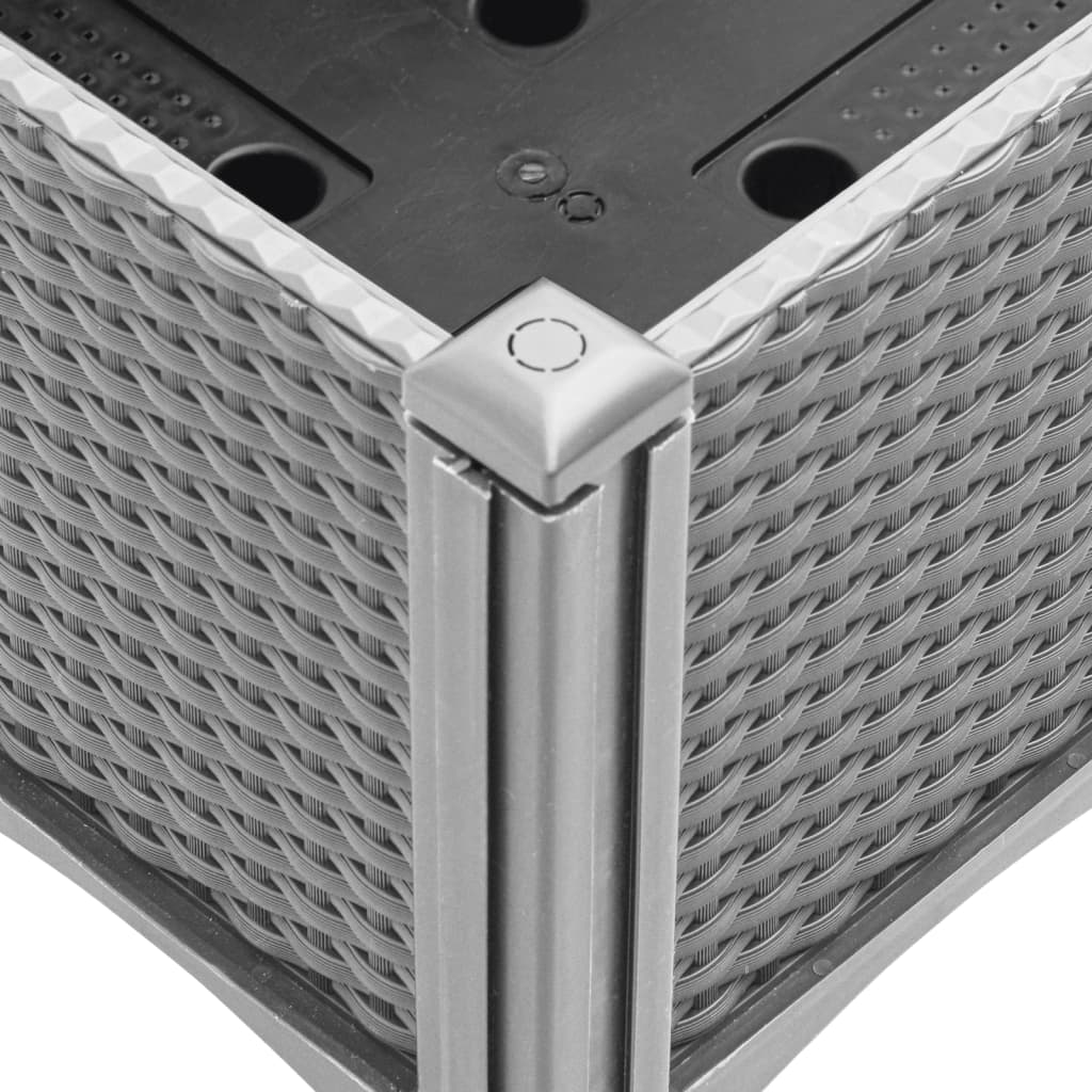 Vrtna sadilica s nogama svjetlosiva 80 x 40 x 42 cm PP
