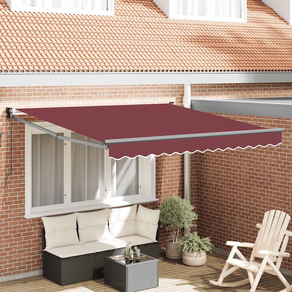 Tenda na ručno uvlačenje bordo 300 x 250 cm
